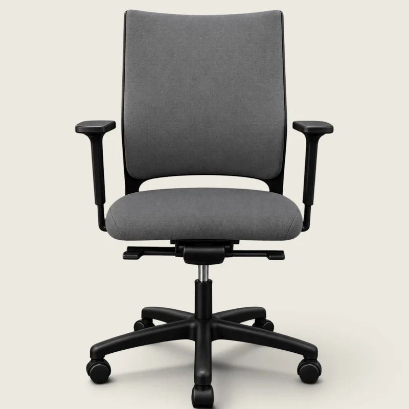 Sedus: Quarterback Task Chair in Grey Fabric with a Grey Fabric Back - Refurbished