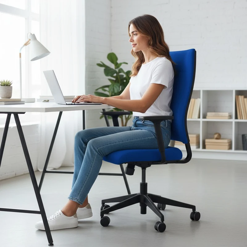 Sedus: Quarterback Task Chair in Blue Fabric with a Blue Fabric Back - Refurbished