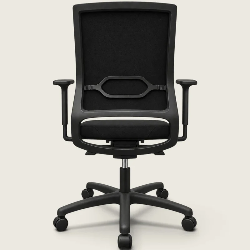 Sedus: Quarterback Task Chair in Black Fabric with a Black Fabric Back Refurbished