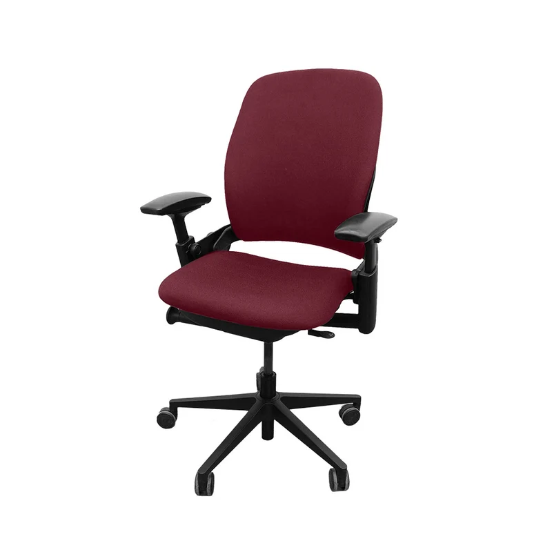Steelcase: Leap V2 Office Chair - Burgundy Leather - Refurbished