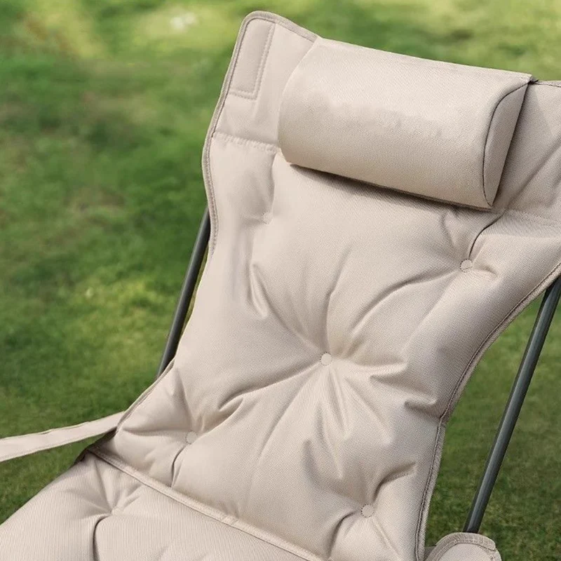 Modern Minimalist Oxford Fabric Carbon Steel Foldable Rectangular Reclining Chair Portable Folding Lounge Chair For Outdoor Patio