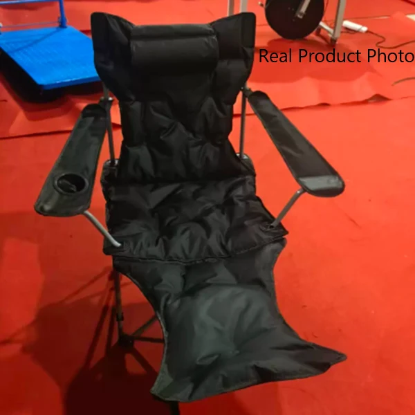 Modern Minimalist Oxford Fabric Carbon Steel Foldable Rectangular Reclining Chair Portable Folding Lounge Chair For Outdoor Patio