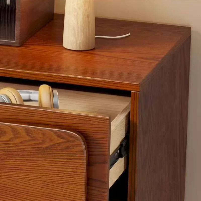 Contemporary Nordic Rectangular Plywood Pine Storage Cabinet 1-Drawer 2-Cabinet For Living Room