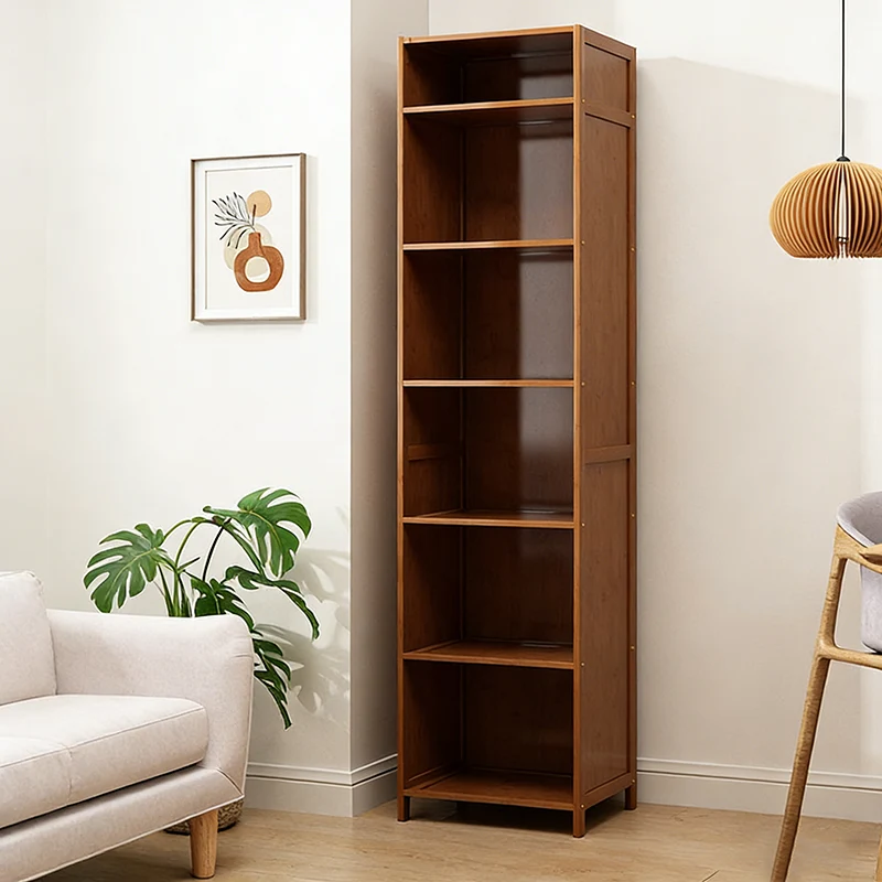 Traditional Chinese Bamboo Rattan Glass Rectangular Storage Cabinet With 2/3/4/5/6 Storage For Living Room