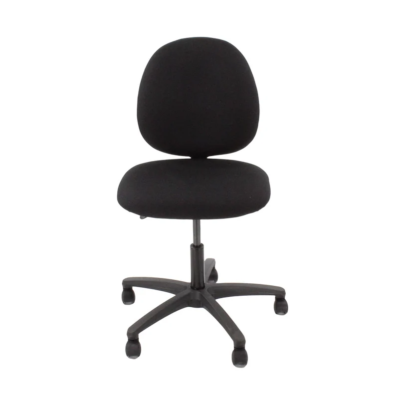 Saxen: Scoop Operator Chair in Black Fabric Without Arms - Refurbished