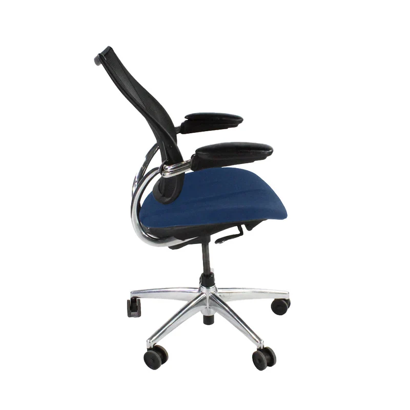 Humanscale: Liberty Task Chair in Blue Fabric with Aluminium Frame - Refurbished