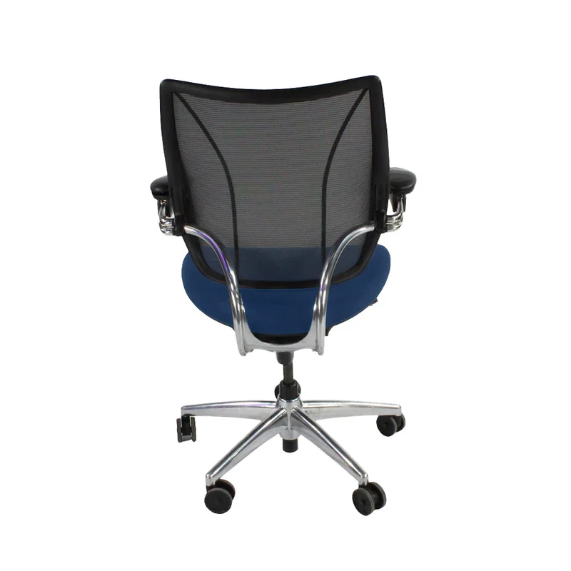 Humanscale: Liberty Task Chair in Blue Fabric with Aluminium Frame - Refurbished