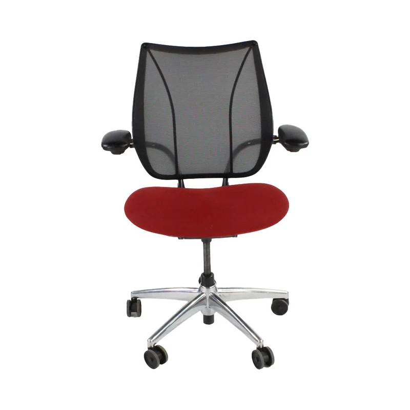 Humanscale: Liberty Task Chair in Red Fabric with Aluminium Frame - Refurbished