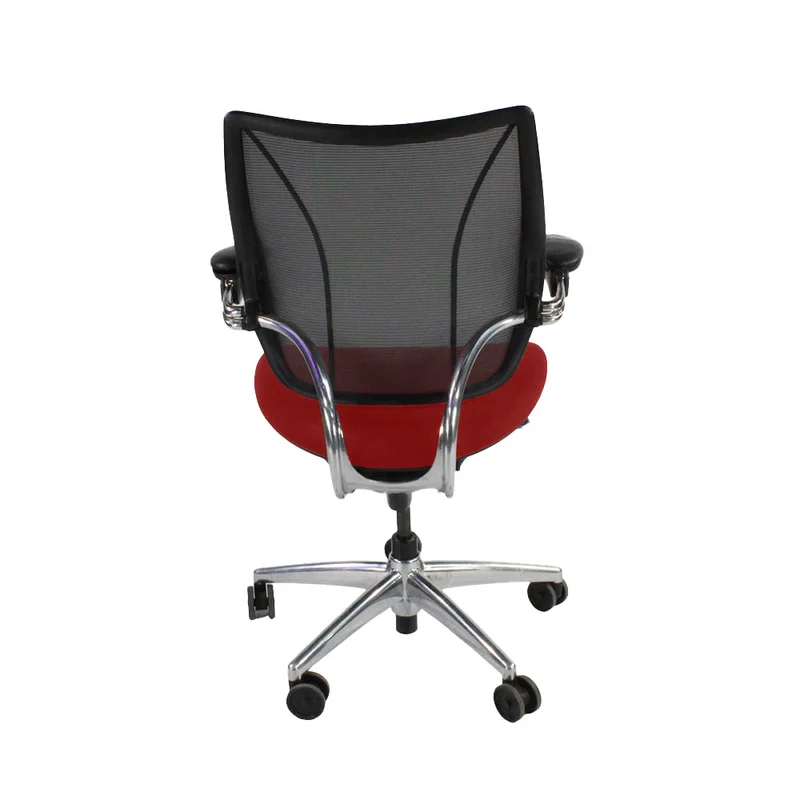 Humanscale: Liberty Task Chair in Red Fabric with Aluminium Frame - Refurbished