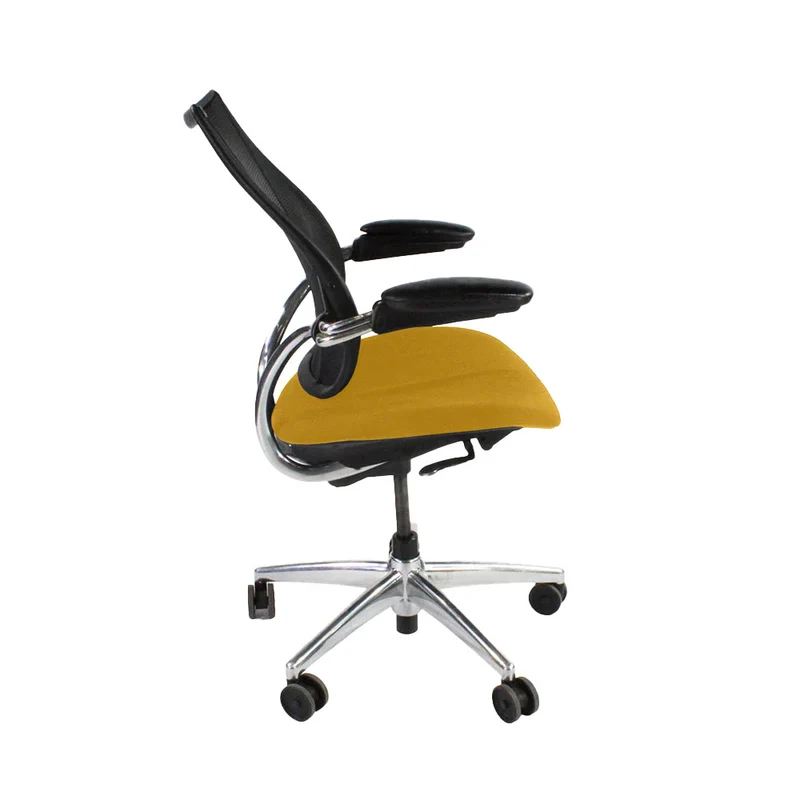 Humanscale: Liberty Task Chair in Yellow Fabric with Aluminium Frame - Refurbished