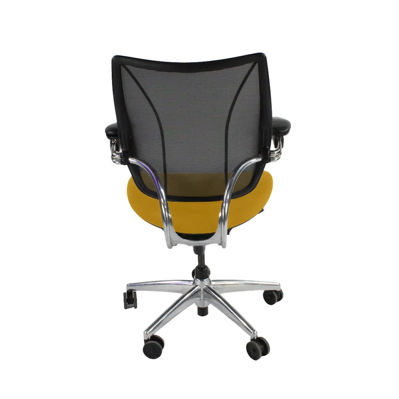 Humanscale: Liberty Task Chair in Yellow Fabric with Aluminium Frame - Refurbished