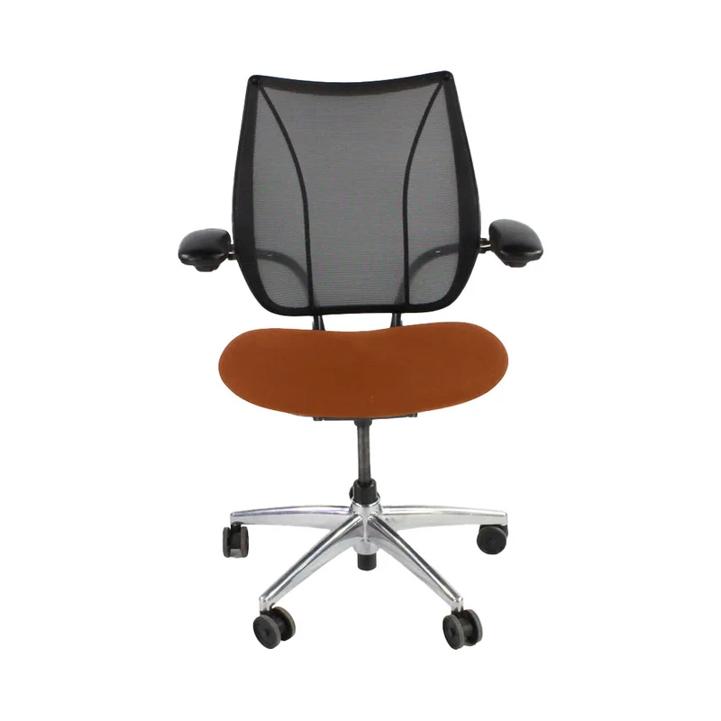 Humanscale: Liberty Task Chair in Tan Leather with Aluminium Frame - Refurbished
