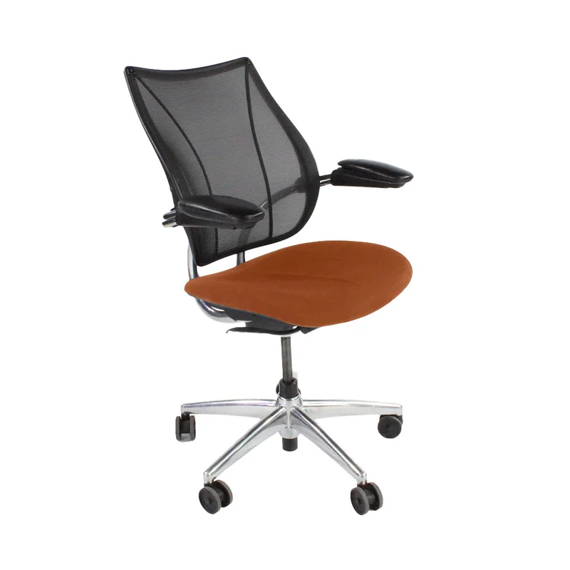 Humanscale: Liberty Task Chair in Tan Leather with Aluminium Frame - Refurbished