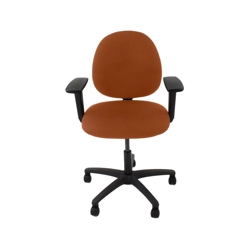 Saxen: Scoop Operator Chair in Tan Leather - Refurbished