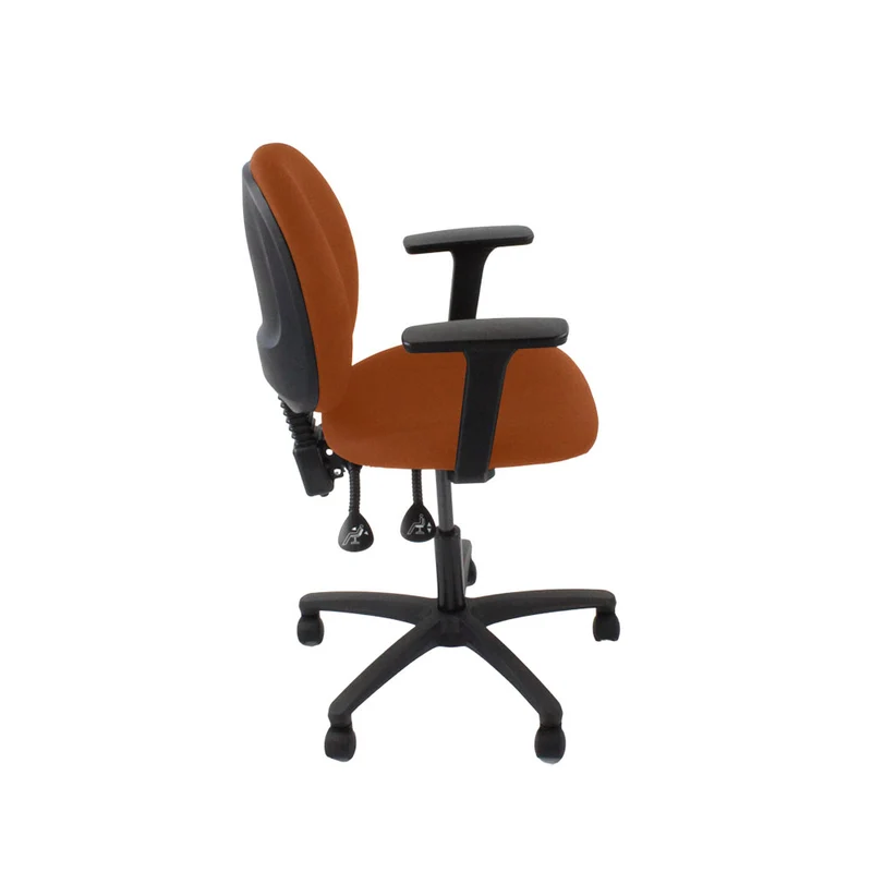 Saxen: Scoop Operator Chair in Tan Leather - Refurbished
