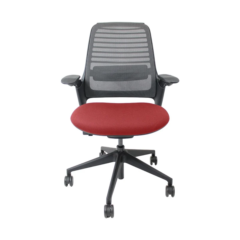 Steelcase: Series 1 Ergonomic Office Chair in Red Fabric - Refurbished