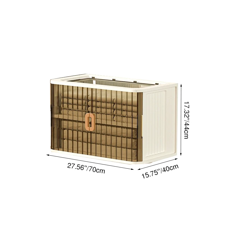 Modern Minimalist PP PET HIPS Curved Square Folding Storage Cabinet With 1 Storage For Bedroom