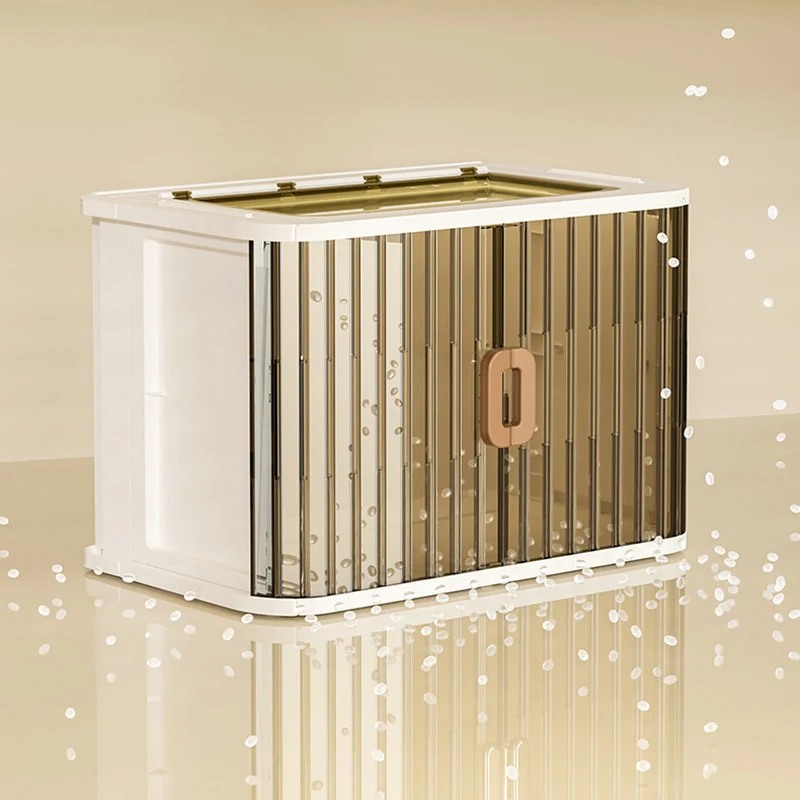 Modern Minimalist PP PET HIPS Curved Square Folding Storage Cabinet With 1 Storage For Bedroom