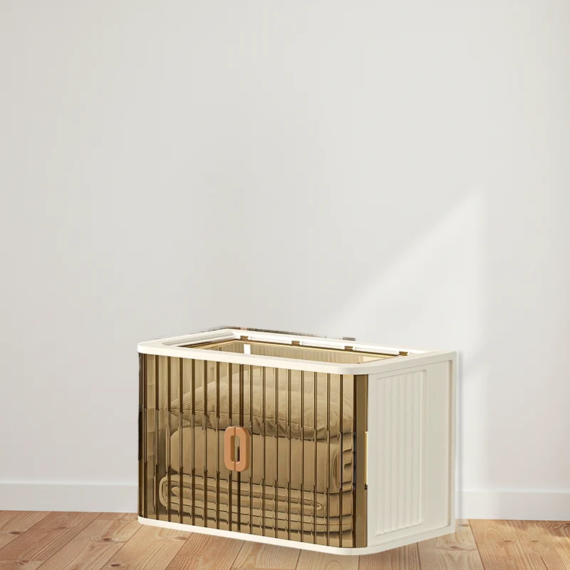Modern Minimalist PP PET HIPS Curved Square Folding Storage Cabinet With 1 Storage For Bedroom