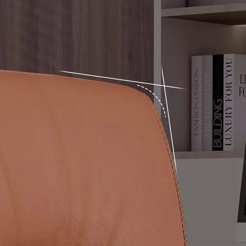 Modern Minimalist Rectangular Microfiber Leather Steel Desk Chair Backrest Armrest For Home Office