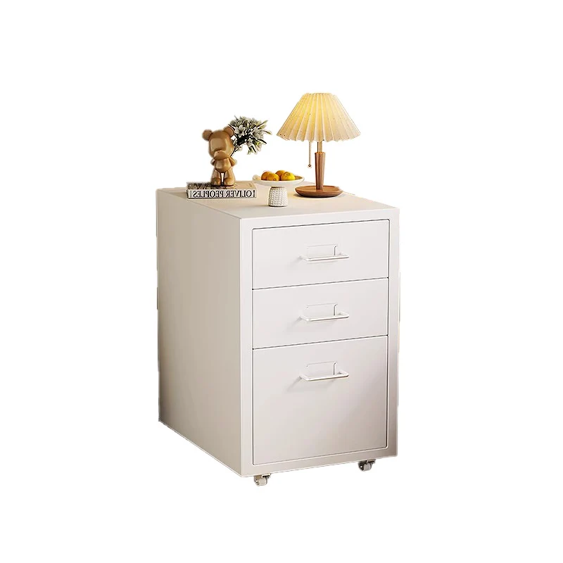 Modern Minimalist Steel Rectangular Movable Storage Cabinet 3/5-Drawer For Living Room
