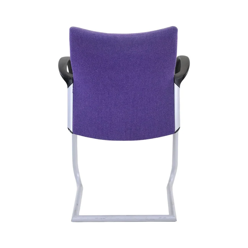 Senator: Trillipse Cantilever Meeting Chair in Purple Fabric with Arms - Refurbished