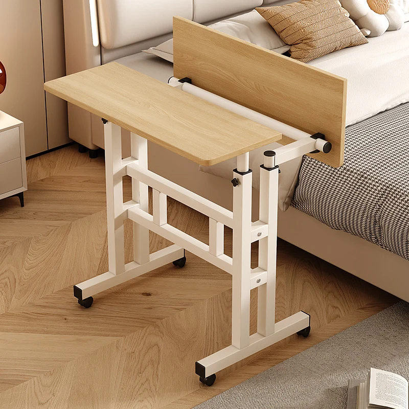 Modern Minimalist MDF Steel Rectangular Adjustable Rolling Desk Height Adjustable Computer Desk For Home Office