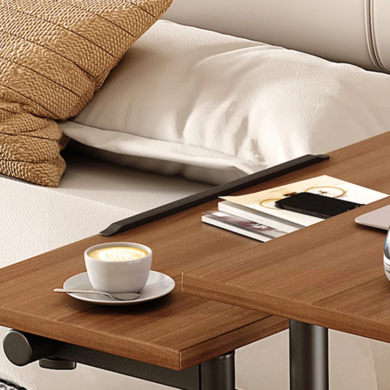 Modern Minimalist MDF Steel Rectangular Adjustable Rolling Desk Height Adjustable Computer Desk For Home Office