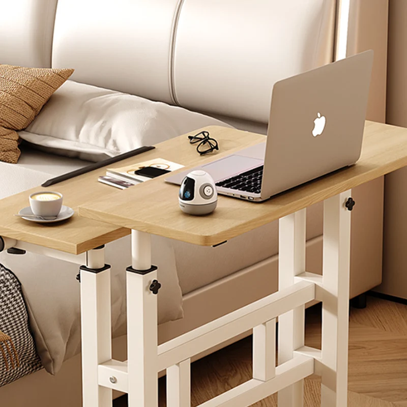 Modern Minimalist MDF Steel Rectangular Adjustable Rolling Desk Height Adjustable Computer Desk For Home Office