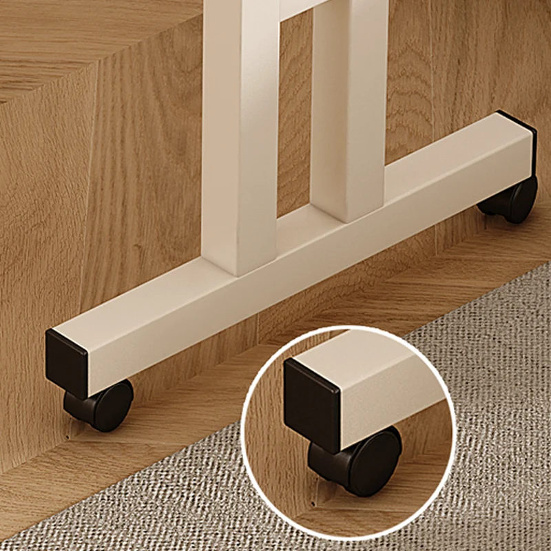 Modern Minimalist MDF Steel Rectangular Adjustable Rolling Desk Height Adjustable Computer Desk For Home Office