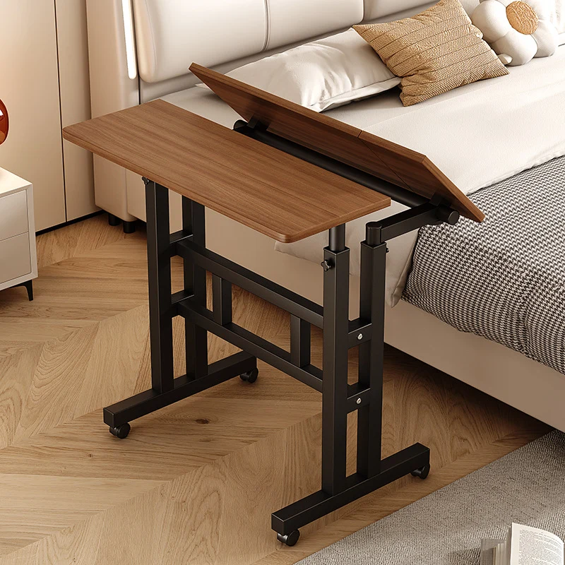 Modern Minimalist MDF Steel Rectangular Adjustable Rolling Desk Height Adjustable Computer Desk For Home Office