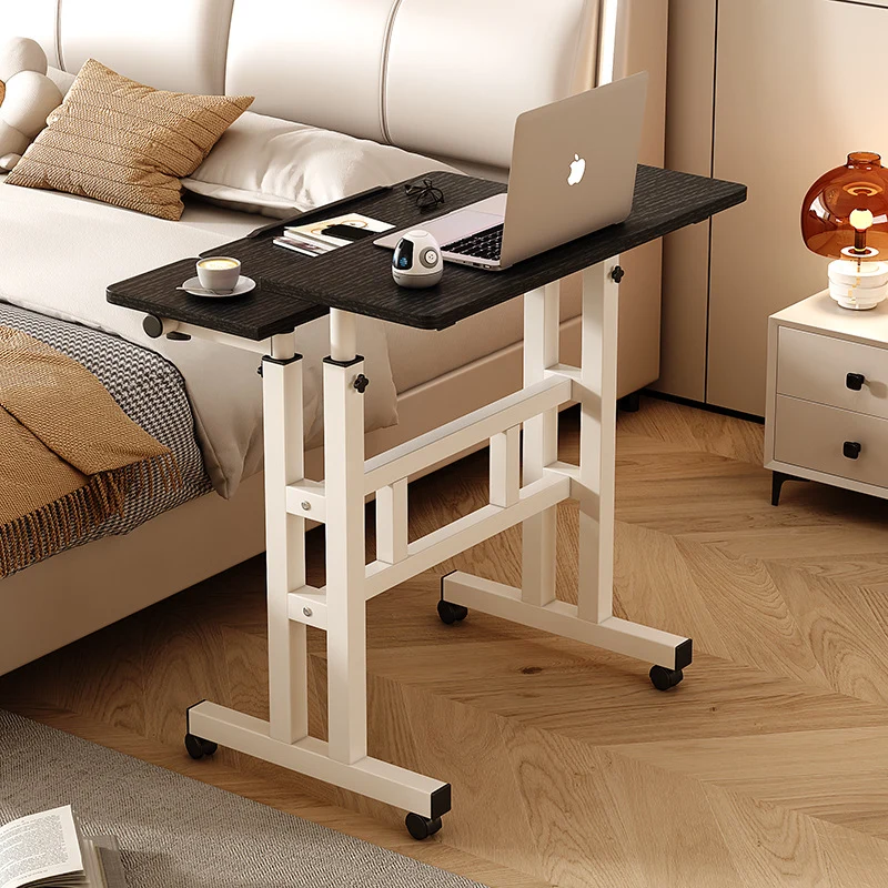 Modern Minimalist MDF Steel Rectangular Adjustable Rolling Desk Height Adjustable Computer Desk For Home Office