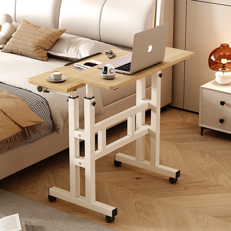 Modern Minimalist MDF Steel Rectangular Adjustable Rolling Desk Height Adjustable Computer Desk For Home Office