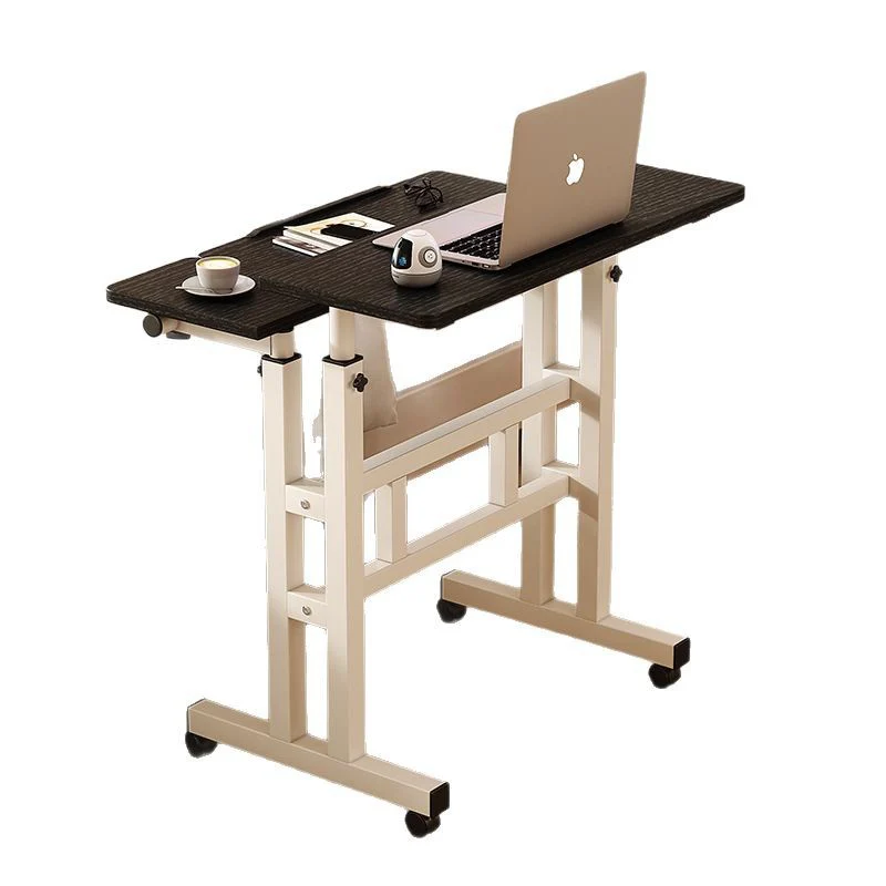 Modern Minimalist MDF Steel Rectangular Adjustable Rolling Desk Height Adjustable Computer Desk For Home Office