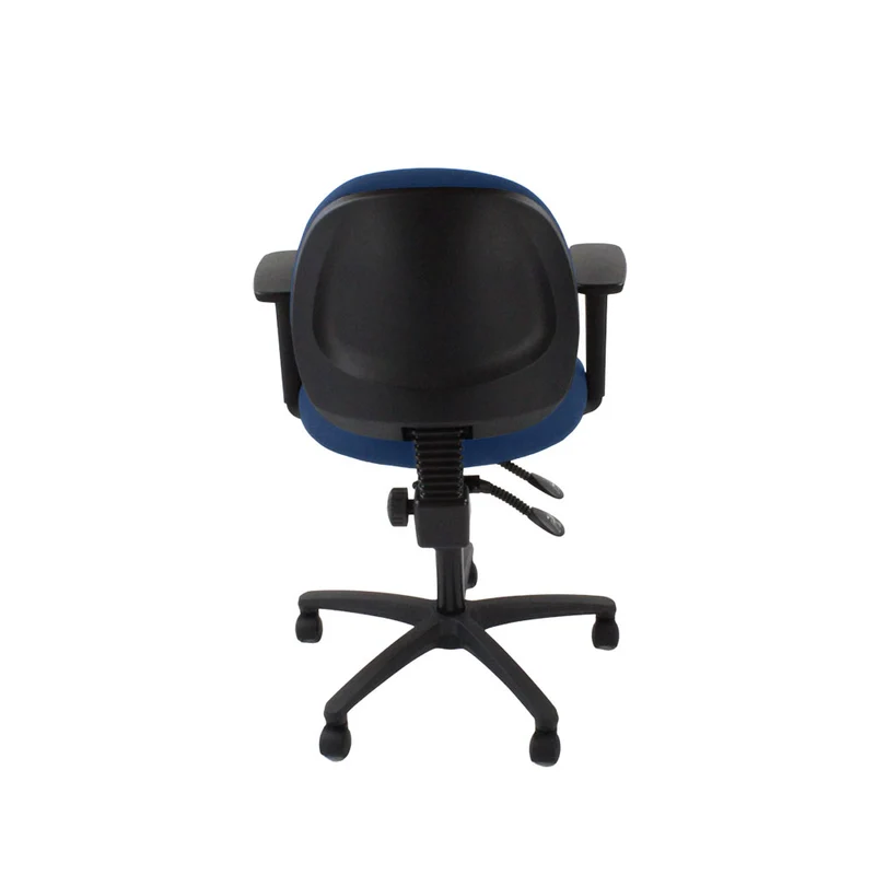 Saxen: Scoop Operator Chair in Blue Fabric - Refurbished