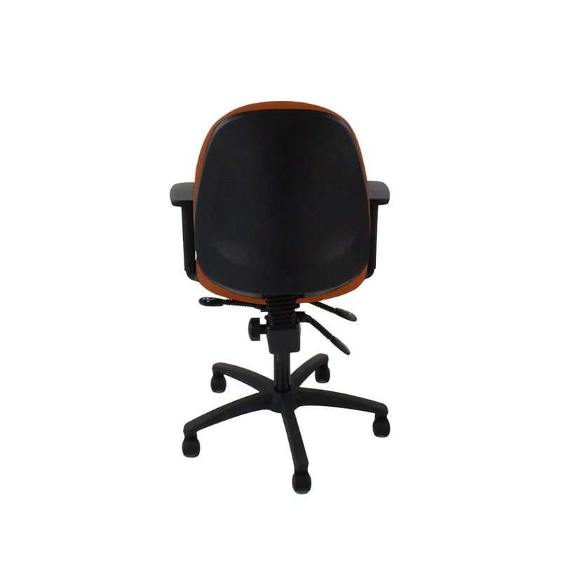 Saxen: Scoop High Operator Chair in Tan Leather - Refurbished