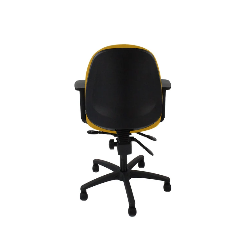 Saxen: Scoop High Operator Chair in Yellow Fabric - Refurbished