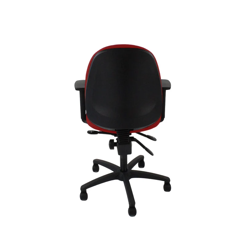Saxen: Scoop High Operator Chair in Red Fabric - Refurbished