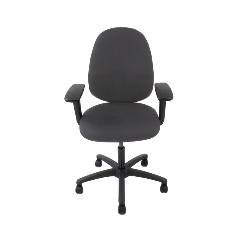 Saxen: Scoop High Operator Chair in Grey Fabric - Refurbished
