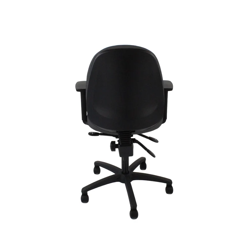 Saxen: Scoop High Operator Chair in Grey Fabric - Refurbished