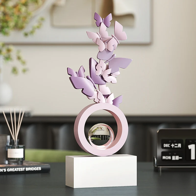 Modern Art Deco Resin Butterfly-shaped Table Decor For Living Room & Entryway