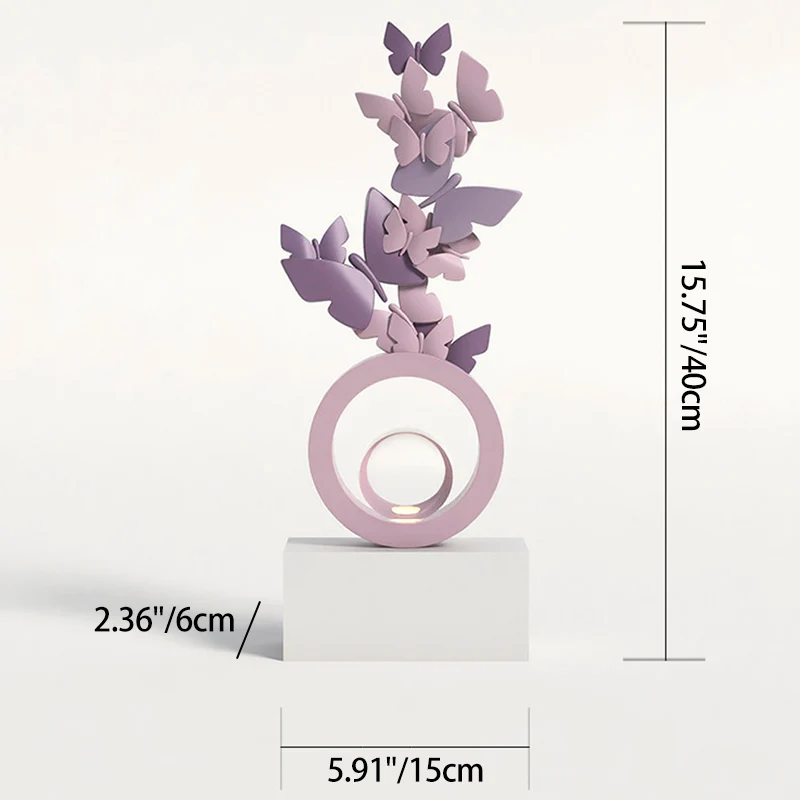 Modern Art Deco Resin Butterfly-shaped Table Decor For Living Room & Entryway
