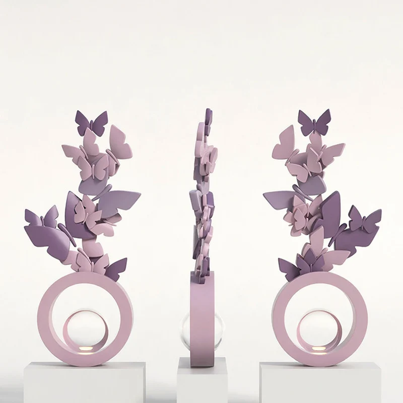 Modern Art Deco Resin Butterfly-shaped Table Decor For Living Room & Entryway