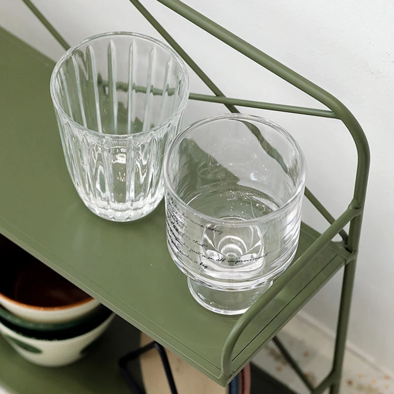 Modern Minimalist Iron Rectangular Desktop Storage Shelf 2-Tier For Living Room & Entryway