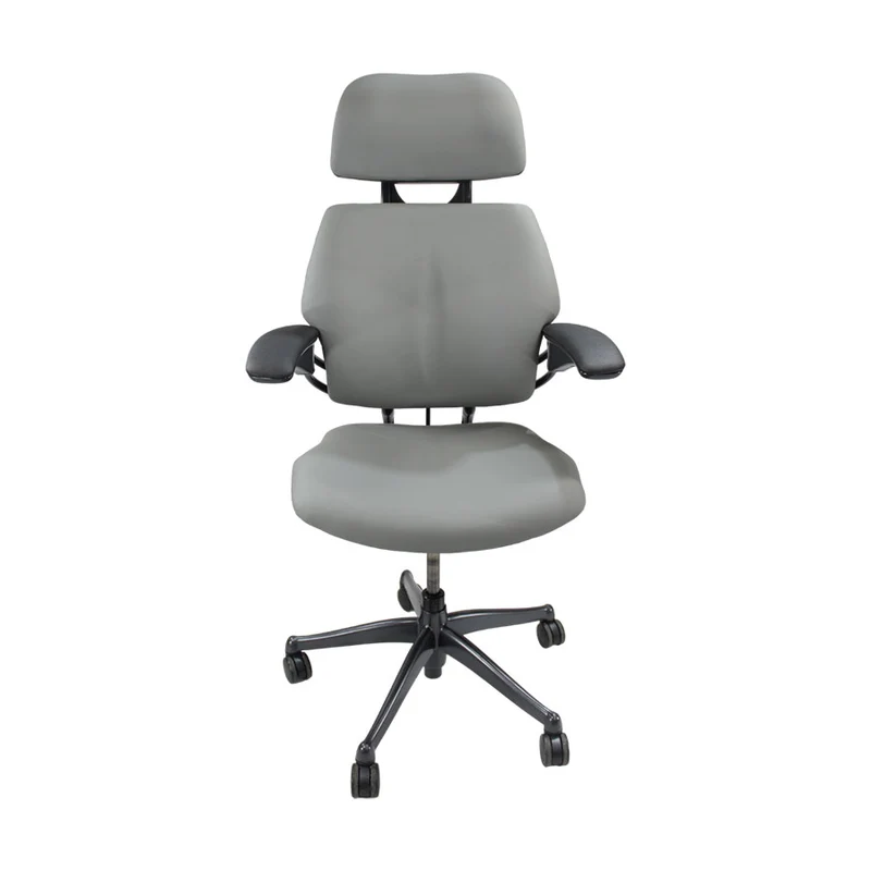 Humanscale: Freedom Headrest High Back Task Chair - Grey Leather - Refurbished