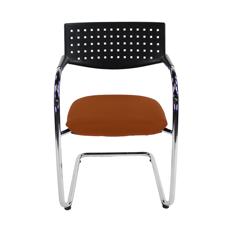 Vitra: VisaVis Meeting Chair in Tan Leather - Refurbished