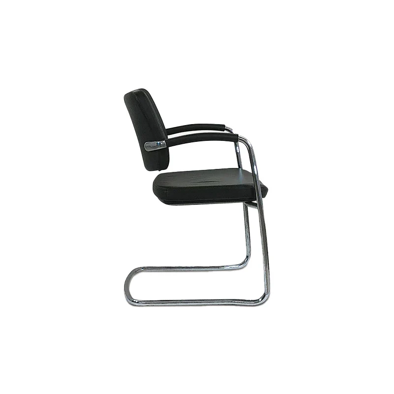 Boss Design: Pro Cantilever Meeting Chair in Black Leather - Refurbished