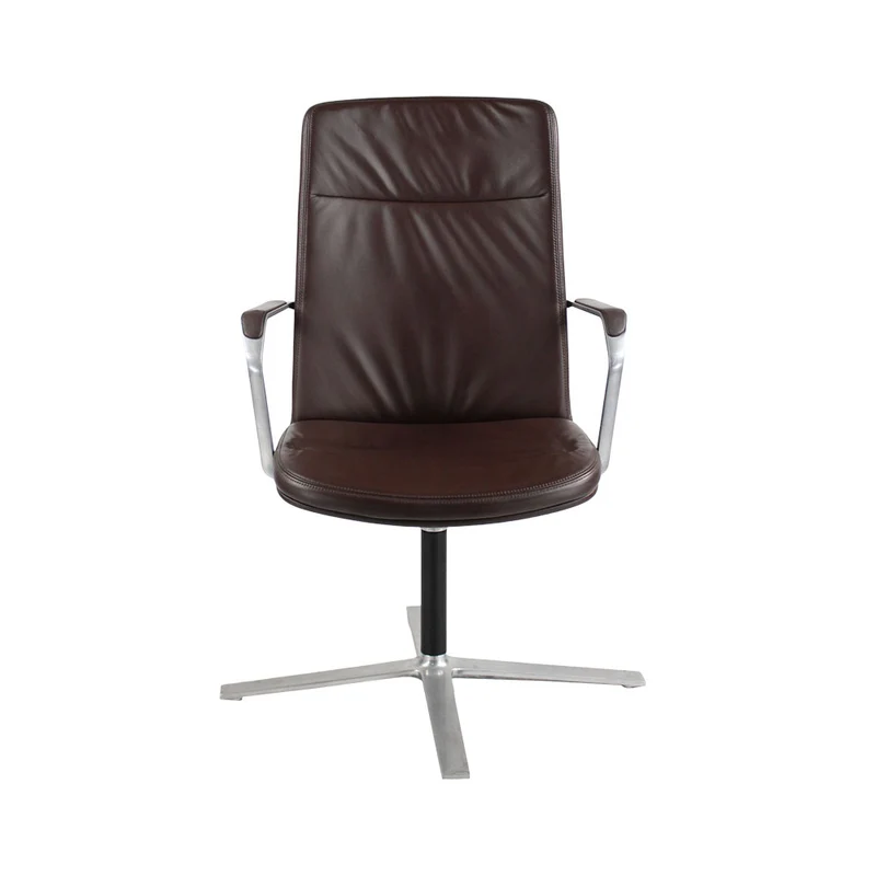 Orangebox: Calder Meeting Chair 4 Star Base in Brown Leather - Refurbished