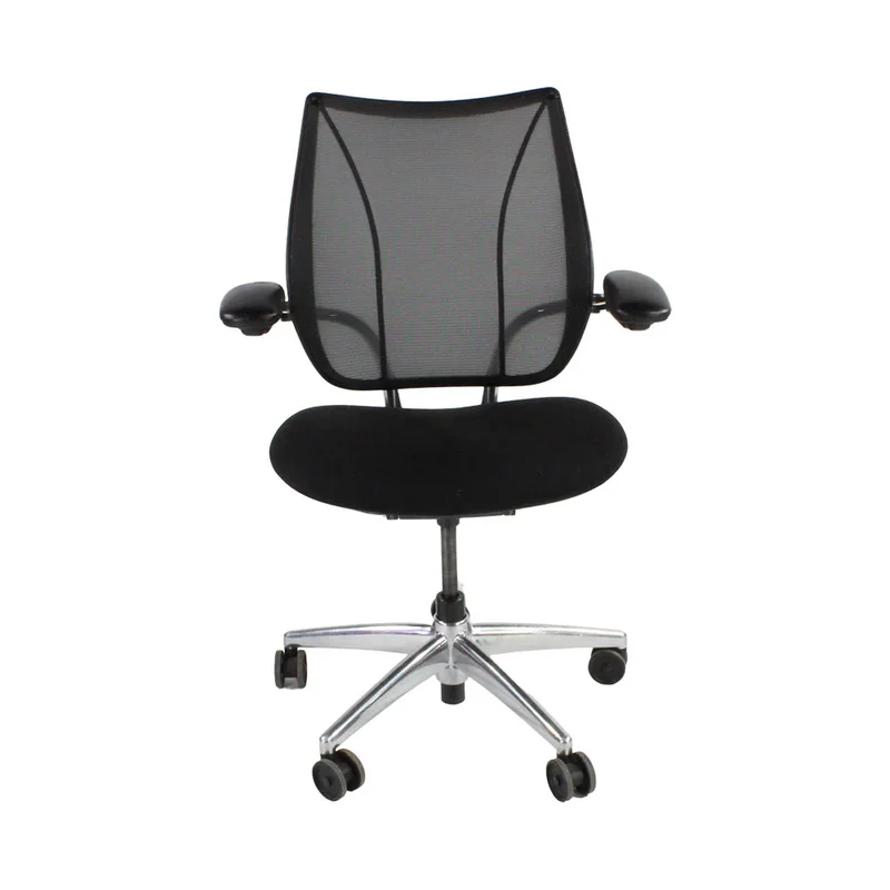 Humanscale: Liberty Task Chair in Black Fabric with Aluminium Frame - Refurbished