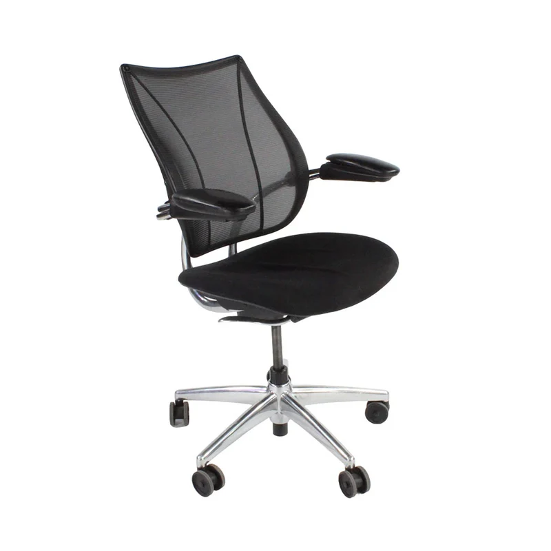 Humanscale: Liberty Task Chair in Black Fabric with Aluminium Frame - Refurbished